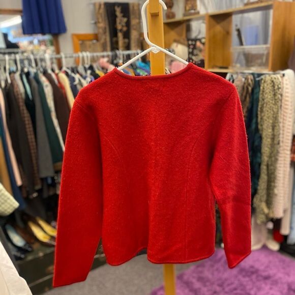 Requirements Medium Red Cardigan - Picture 3 of 3